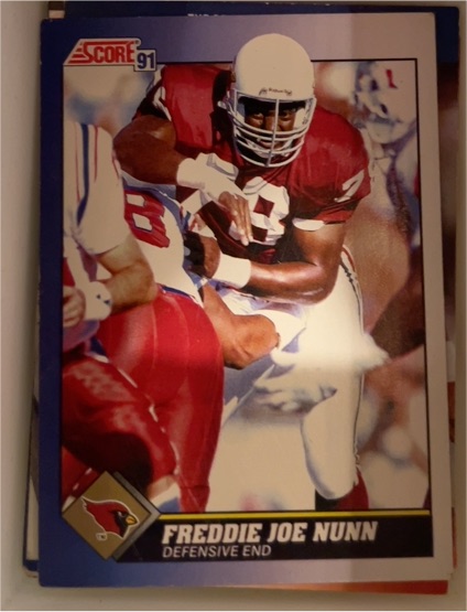 1991 Score #109 Freddie Joe Nunn Phoenix Cardinals — front