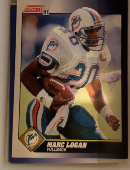 1991 Score #537 Marc Logan — front