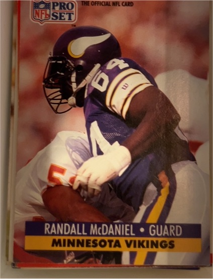 1991 Pro Set #575 Randall McDaniel Minnesota Vikings — front