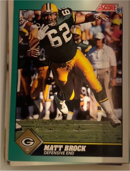 1991 Score #62 Matt Brock — front