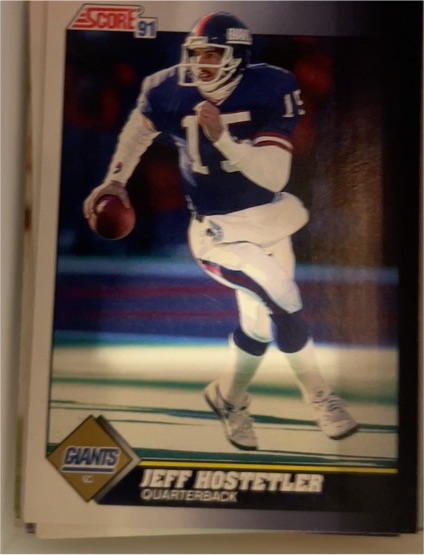 1991 Score #475 Jeff Hostetler — front