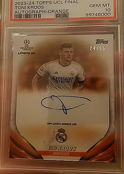 2023-24 Topps UEFA Champions League Final #24/25 Toni Kroos Autograph Orange — front