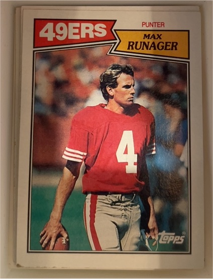 1987 Topps #118 Max Runager San Francisco 49ers — front