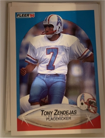 1990 Fleer #138 Tony Zendejas Houston Oilers — front
