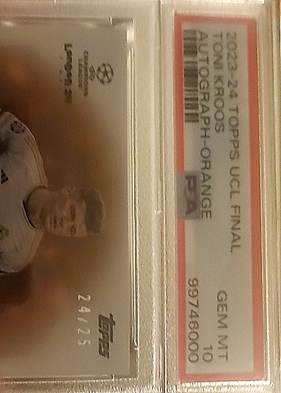 2024 Topps UCL Final #24 Toni Kroos Autograph Orange — front
