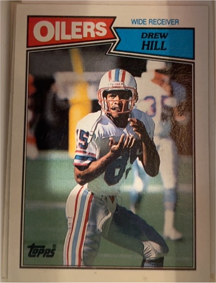 1987 Topps #309 Drew Hill Houston Oilers — front