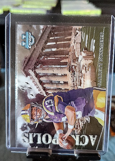 2024 Bowman University Chrome #A-6 Garrett Nussmeier Acropolis — front