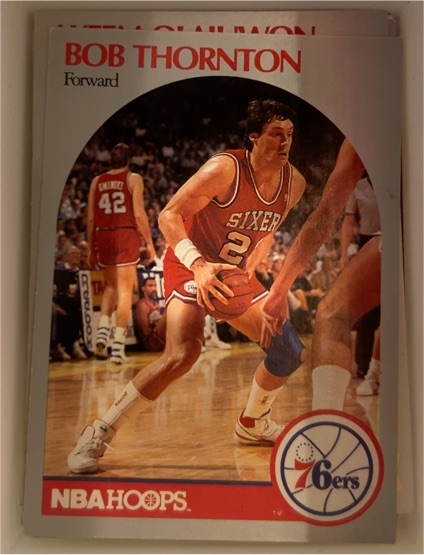 1990-91 NBA Hoops #232 Bob Thornton Philadelphia 76ers — front