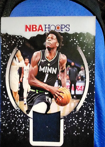 2023-24 NBA Hoops Holiday #RR-ANT Anthony Edwards Rookie Remembrance Patch — front