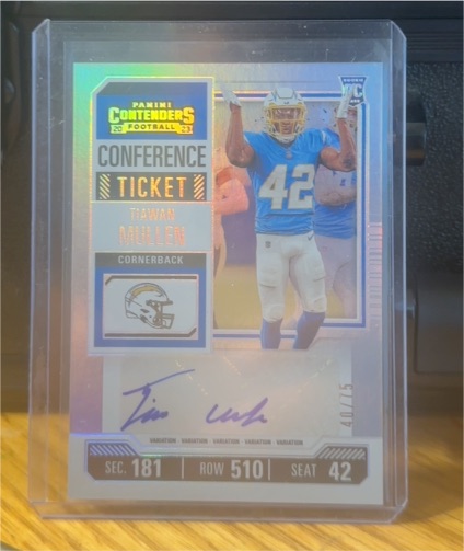 2023 Panini Contenders Conference Ticket Variation #191 Tiawan Mullen — front