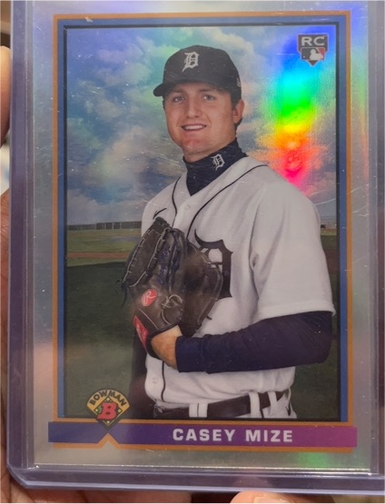 2021 Bowman Chrome #91B-CM Casey Mize — front