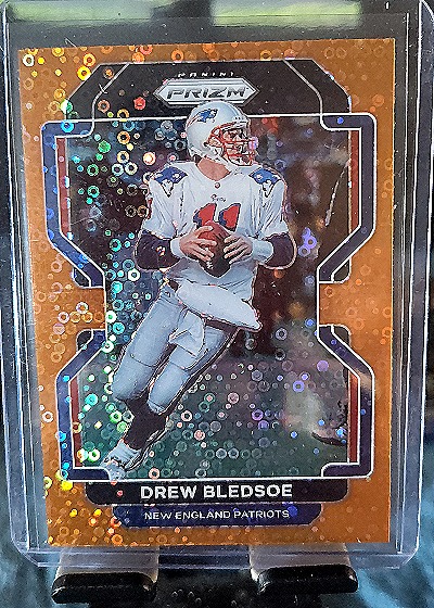 2021 Panini Prizm #102 Drew Bledsoe Orange Disco Prizm — front