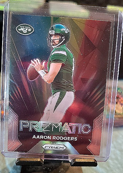 2023 Panini Prizm #8 Aaron Rodgers Prizmatic — front