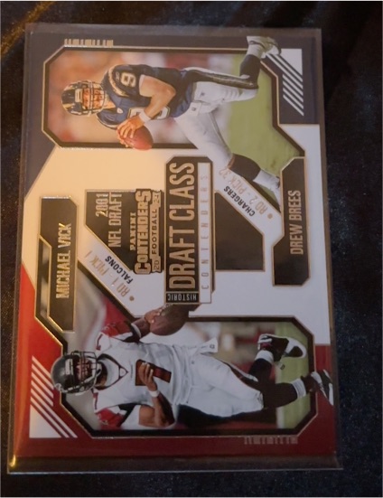 2024 Panini Contenders #19 Drew Brees / Michael Vick Historic Draft Class — front