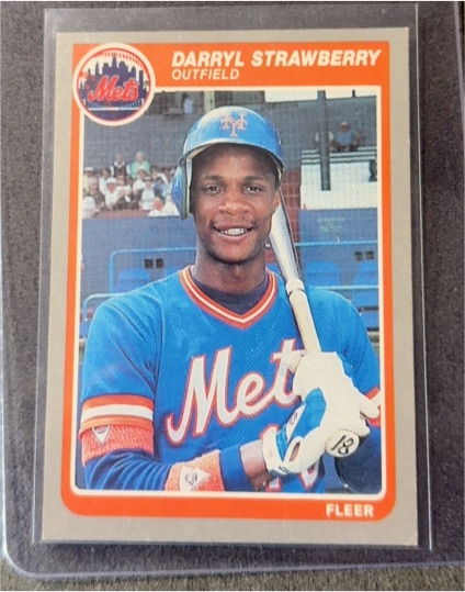 1985 Fleer #93 Darryl Strawberry — front