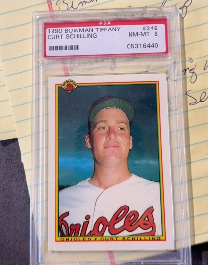 1990 Bowman Tiffany #246 Curt Schilling — front