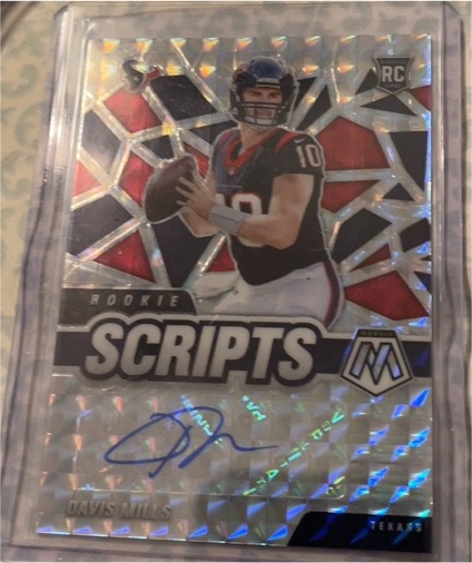2021 Panini Mosaic Scripts #RS-22 Davis Mills — front