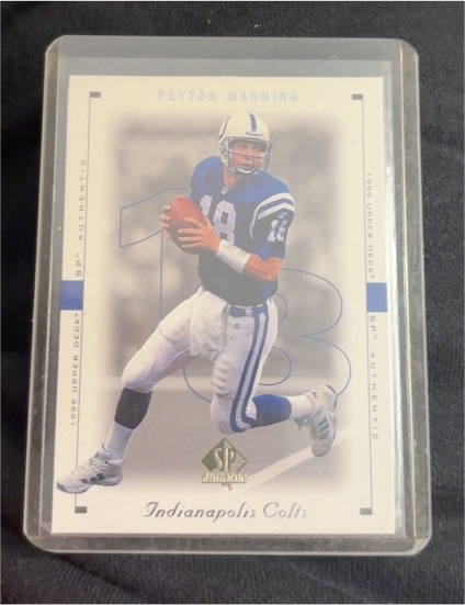 1999 Upper Deck SP Authentic #36 Peyton Manning — front