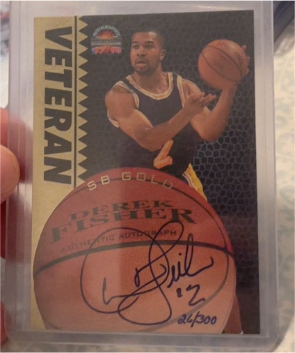 1997 Score Board SB-GOLD Derek Fisher — front