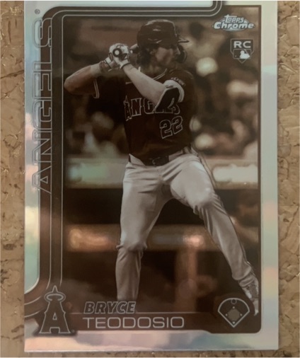 2025 Topps Chrome #198 Bryce Teodosio Sepia Refractor Rookie — front