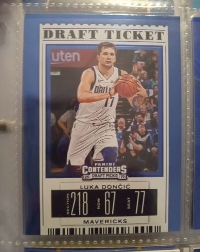 2019-20 Panini Contenders Draft Picks Season Ticket #39 Luka Dončić — front