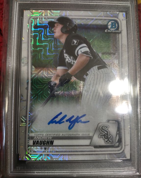 2020 Bowman Chrome #BCMA-AV Andrew Vaughn Mojo Auto RC — front