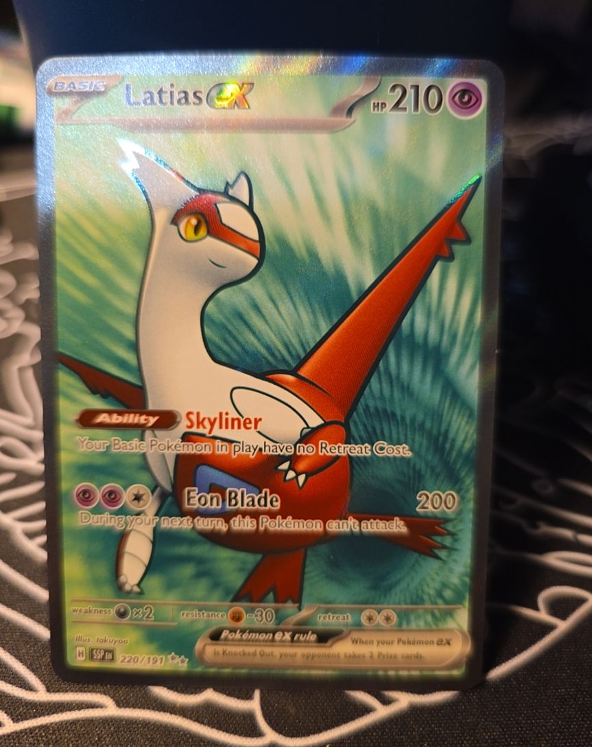2024 Pokémon SV08: Surging Sparks #220 Latias GX — front