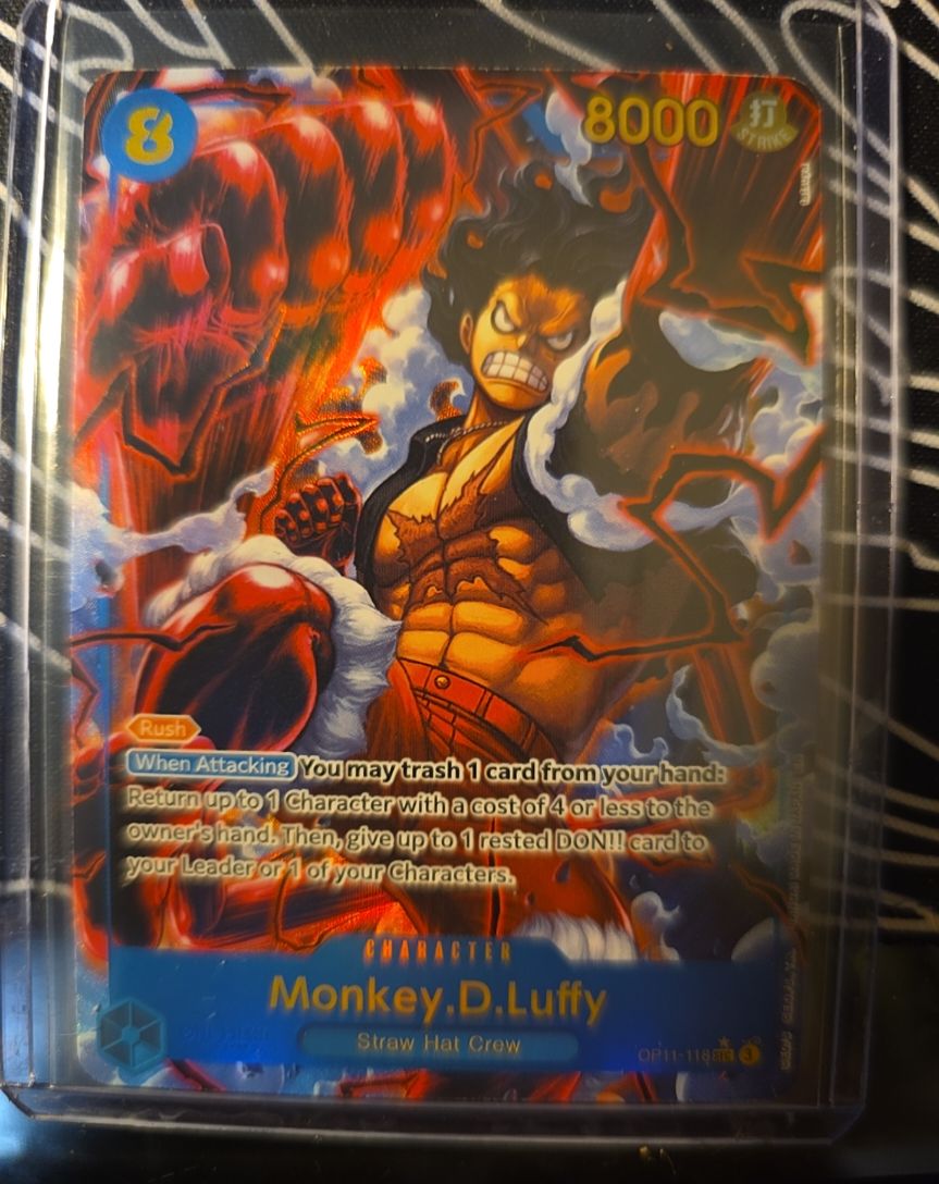 Monkey.D.Luffy OP11-118 A Fist of Divine Speed — front