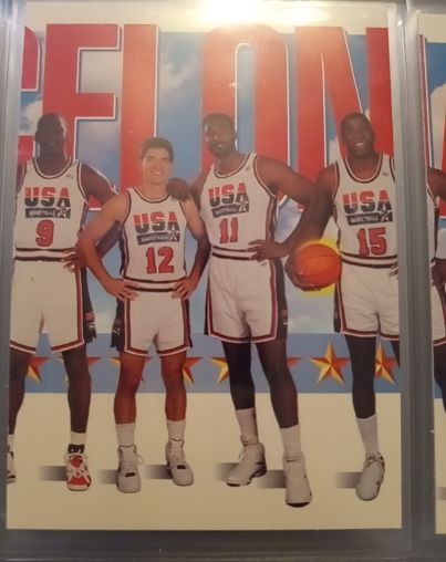 1991-92 SkyBox #545 Michael Jordan / John Stockton / Karl Malone / Magic Johnson — front