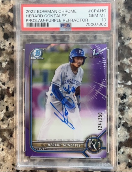 2022 Bowman Chrome #CPAHG Herard Gonzalez — front