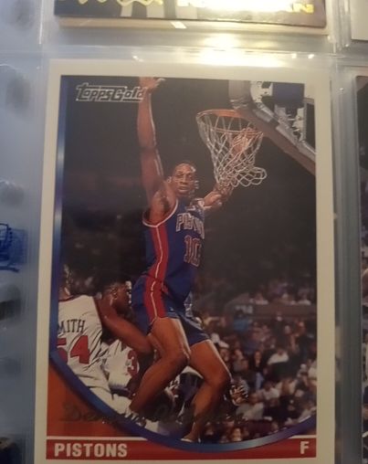 1993-94 Topps Gold #77 Dennis Rodman — front