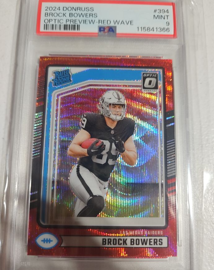 2024 Panini Donruss Optic Preview Red Wave #394 Brock Bowers — front