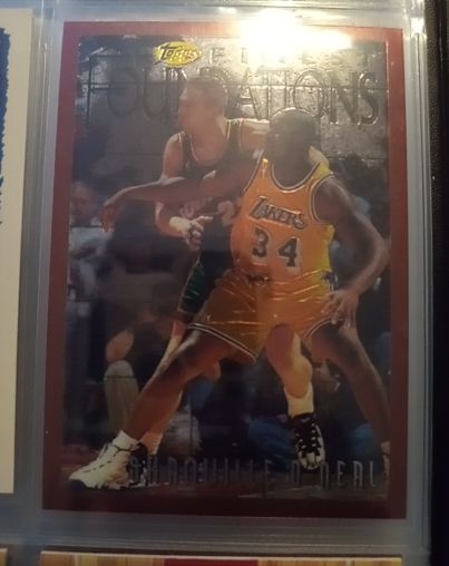 1996 Topps Finest #243 Shaquille O'Neal Foundations — front