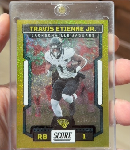 2023 Panini Score #1 Travis Etienne Jr. — front