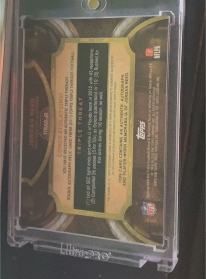 2012 Topps Triple Threads #45 Jordan Reed — front