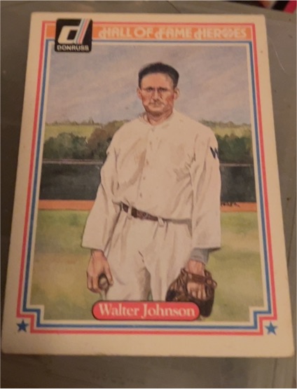 1983 Donruss Hall of Fame Heroes #2 Walter Johnson — front