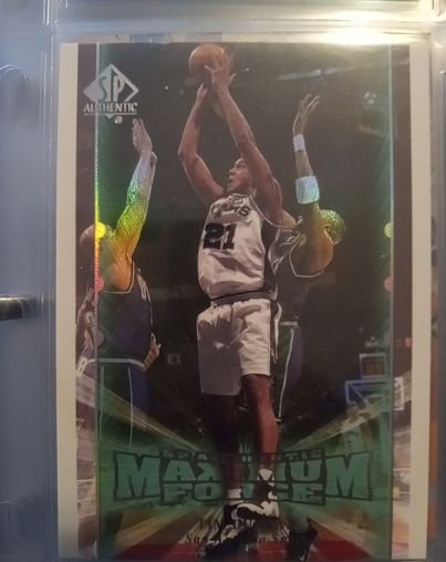 1999-00 Upper Deck SP Authentic Maximum Force #M4 Tim Duncan — front