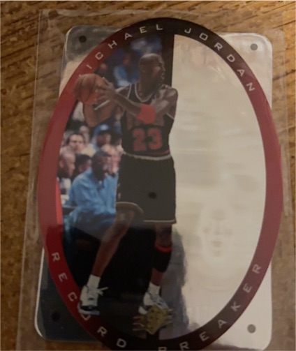 1996 Upper Deck SPx #R1 Michael Jordan Record Breaker — front