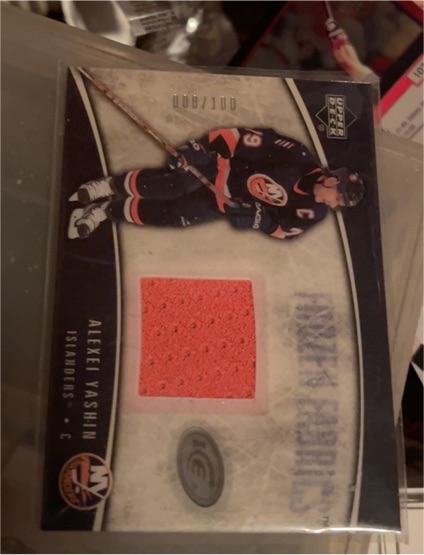 2005-06 Upper Deck Ice Frozen Fabrics #FF-AY Alexei Yashin — front