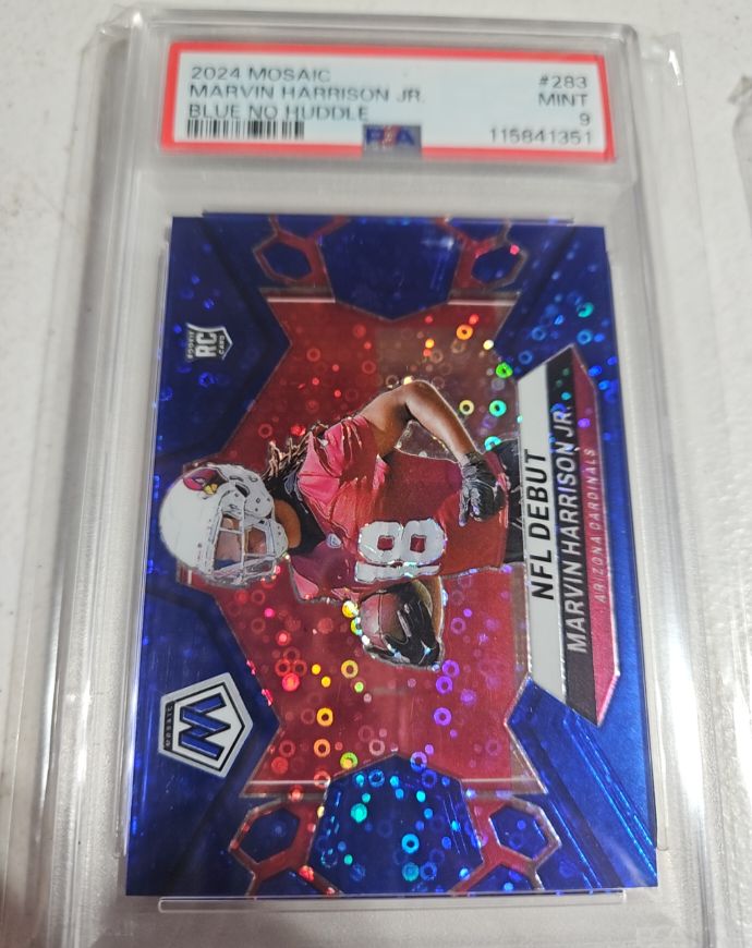 2024 Panini Mosaic #283 Marvin Harrison Jr. Blue No Huddle — front