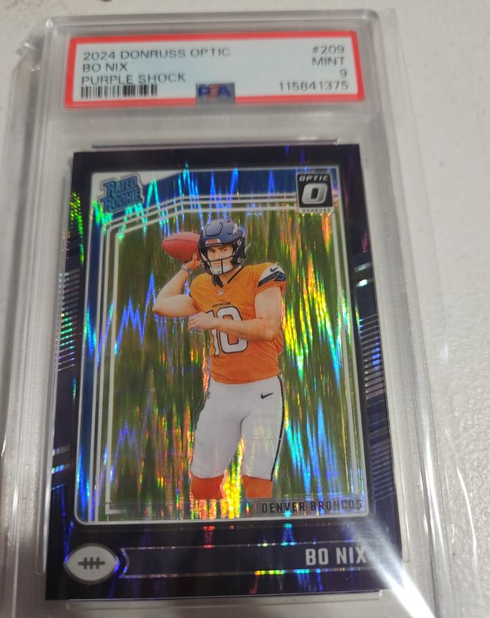 2024 Panini Donruss Optic #209 Bo Nix Purple Shock — front