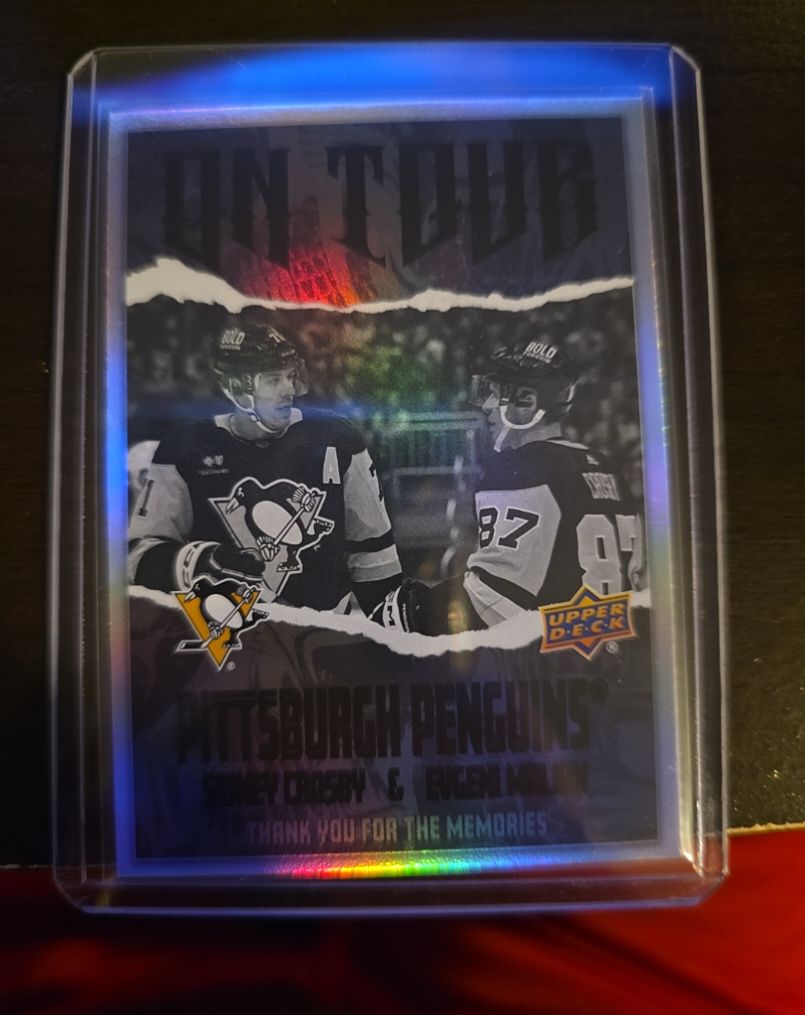 2024-25 Upper Deck Series 2 On Tour #OT-12 Sidney Crosby/Evgeni Malkin — front
