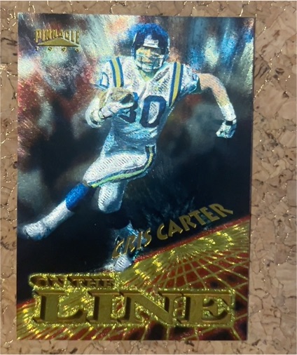 1996 Pinnacle On The Line #4 Cris Carter — front