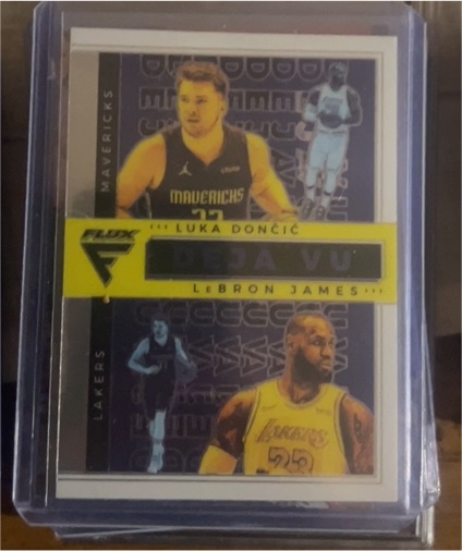 2020 Panini Flux #17 Deja Vu Luka Dončić LeBron James — front