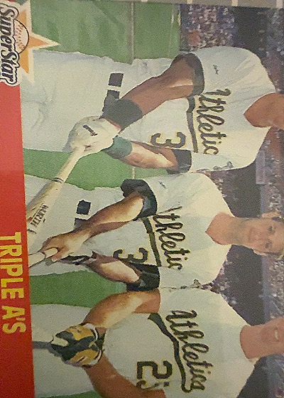 1993 Stadium Club Baseball #2 Oakland Athletics Triple A's — back