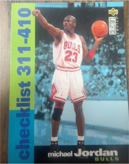 1995-96 Upper Deck Collector's Choice #410 Michael Jordan — front