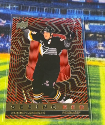 2023-24 Upper Deck Extended Series #SR-3 Mario Lemieux Seeing Red — front