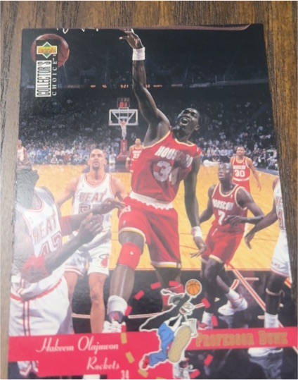 1995-96 Upper Deck Collector's Choice #196 Hakeem Olajuwon — front