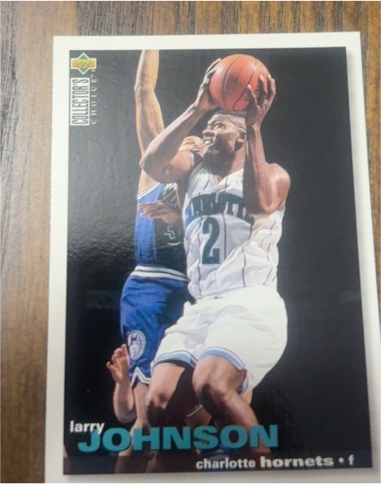 1995-96 Upper Deck Collector's Choice #2 Larry Johnson — front