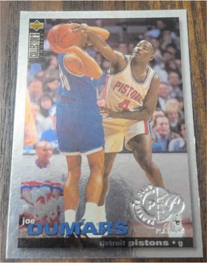 1995-96 Upper Deck Collector's Choice Player's Club Platinum #4 Joe Dumars — front